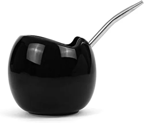 Miniatura 3 de Ceramic Mate - Juego de calabaza y bombilla – Calabaza de yerba mate – Taza mate fácil de limpiar, popote de filtro para té de yerba mate y bebidas