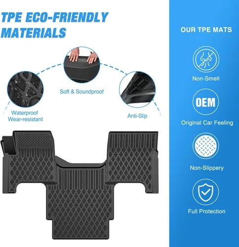 Miniatura 3 de Nilight Alfombrillas TPE para Volvo VNL 300 430 630 670 730 780 2004-2018 Volvo VT modelos 2006-2010 para todo tipo de clima, ajuste personalizado