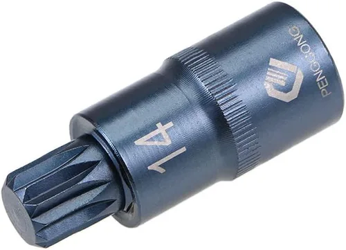 Miniatura 4 de uxcell 1/2" Drive x M10 (0.394 in) Triple Square Spline Bit Socket, S2 Brocas de acero, enchufes CR-V de 2" de longitud (solo para uso manual)