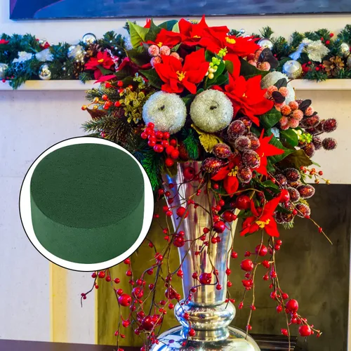 Miniatura 5 de Maitys Kit de arreglo floral redondo de espuma floral verde húmedo de espuma floral para decoración de pasillos, bodas, fiestas