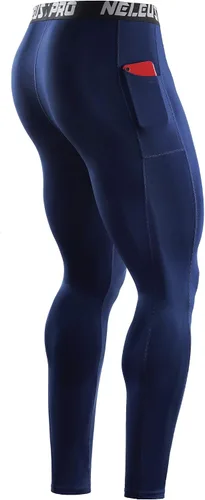 Miniatura 6 de NELEUS Pantalones de compresión Dry Fit para hombre con bolsillo para teléfono