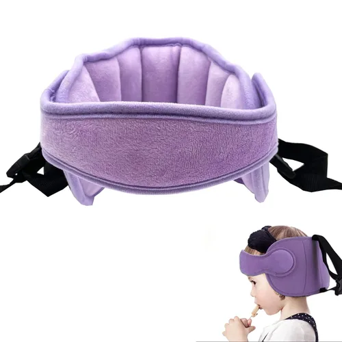 Miniatura 9 de Banda de apoyo para la cabeza del asiento de automóvil para bebé, cómodo soporte de almohada para cabeza y cuello, ajustable, alivio del cuello