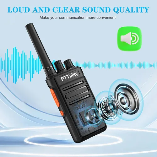 Miniatura 2 de Walkie Talkies FR1 Walkie Talkie de largo alcance para adultos, radio FRS Mini radio de 2 vías recargable, manos libres, radios bidireccionales