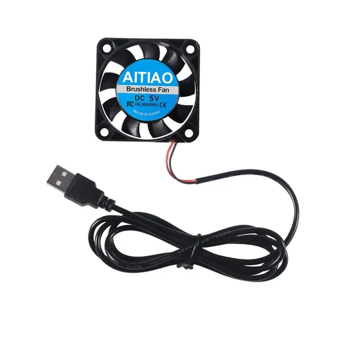 Miniatura 2 de Ventilador de refrigeración sin escobillas USB de 1.575 in x 0.394 in DC 5 V, ventilador de refrigeración silencioso 4010 mini ventilador