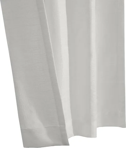 Miniatura 4 de Loft Living Davos Textered Jacquard - Cortina de doble cabezal de 52 x 84 pulgadas, color blanco roto
