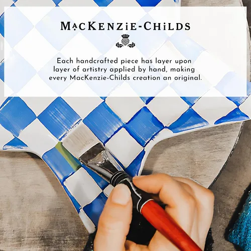 Miniatura 7 de MACKENZIE-CHILDS Royal Check - Juego de manteles individuales con juego de posavasos, 4 de cada uno, acabado duro