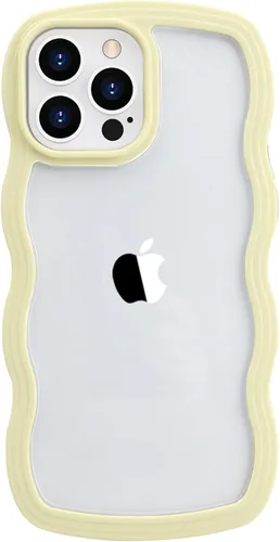 Miniatura 11 de LOEV Funda transparente diseñada para iPhone 7 Plus, iPhone 8 Plus con borde ondulado, bonita funda transparente con forma de onda rizada, a prueba