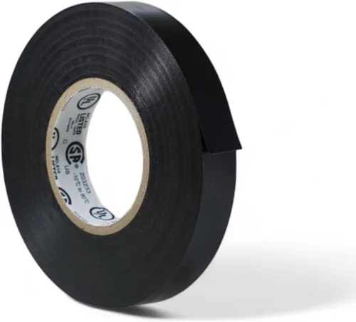 GGR Supplies T.R.U. EL7566-AW, cinta adhesiva de grado profesional de PVC de goma negra, con clasificación hasta 600 voltios y 176 °F - UL/CSA/CE