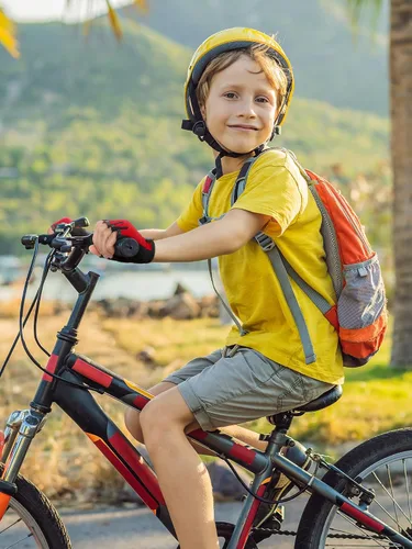 Miniatura 4 de 3 pares de guantes de bicicleta para niños, guantes de entrenamiento sin dedos de medio dedo, gel antideslizante para bicicleta y motocicleta
