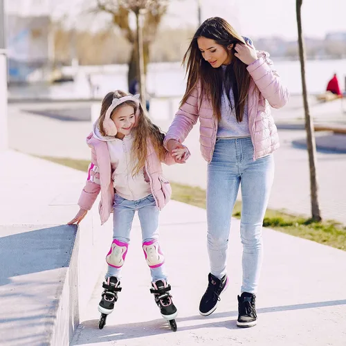 Miniatura 8 de Nattork Patines en línea ajustables para niñas y niños con ruedas completamente iluminadas, patines en línea para principiantes para niños y jóvenes