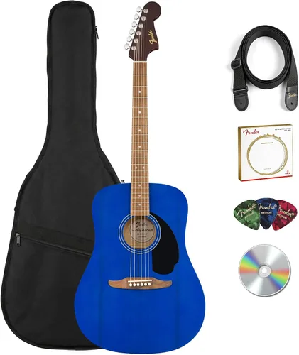 Miniatura 11 de Fender Guitarra acústica Dreadnought - Paquete natural con estuche, afinador, cuerdas, correa y púas