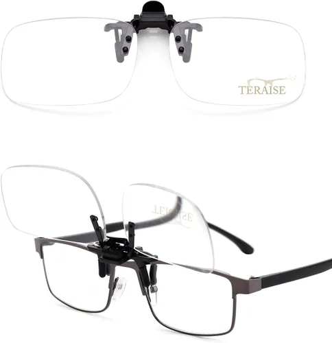 Miniatura 9 de TERAISE Lentes de lectura con clip para lentes, lupas de bloqueo de luz azul, lentes lectores para mujeres y hombres