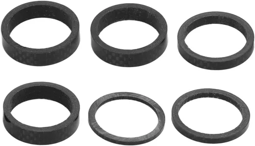 Miniatura 5 de Juego de espaciadores de auriculares de bicicleta de carretera, espaciador de auriculares de bicicleta livianos antidesgaste DIY fibra de carbono