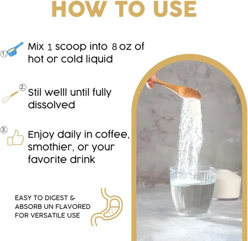 Miniatura 8 de Vital Life - Polvo de péptidos de colágeno – Colágeno hidrolizado con fórmula BioSynergy y 17 súper ingredientes, sabor a piña, 16 onzas, apoya