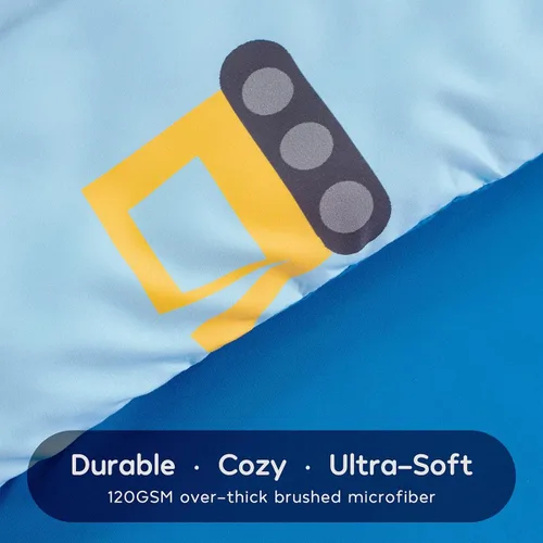 Miniatura 4 de SLEEP ZONE - Juego de edredón de 5 piezas tamaño Individual para niños, estampado suave, con edredón, sábanas y fundas para cojín y almohada, diseño