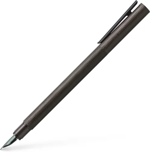 Faber-Castell Pluma estilográfica NEO Slim, Aluminio Gunmetal - Grueso