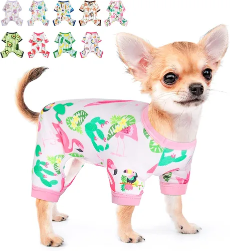 Miniatura 7 de Pijamas para perros, ropa suave y elástica para perros pequeños, hembras y niños, tamaño mediano, ropa para cachorros, ropa para cachorros, mameluco