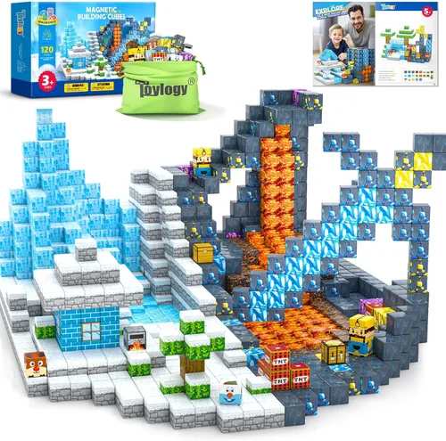 Miniatura 12 de Bloques Magnéticos - Construye Mi Mundo Magnético, Juguetes Magnéticos Artesanales para Niños y Niñas de 3-4, 4-5, 6-8 Años, Juguetes Sensoriales
