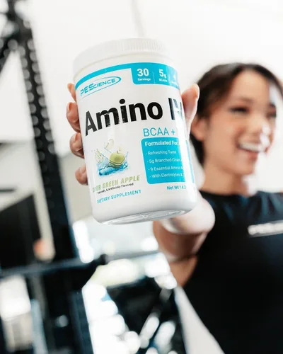 Miniatura 5 de PEScience Amino IV, manzana verde agria, 60 cucharadas, BCAA y polvo EAA con electrolitos