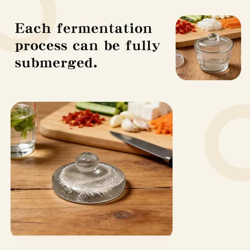 Miniatura 4 de Paquete de 2 pesos de fermentación, pesas de vidrio de 3.78 pulgadas para fermentación, aptos para frascos Mason de boca ancha, reutilizables