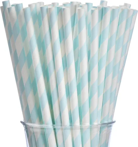 Miniatura 14 de ALINK 100 pajitas rojas, pajitas de papel biodegradables rojas y blancas a rayas para fiestas, eventos, manualidades, suministros de decoración
