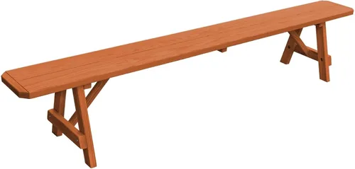 Miniatura 21 de Furniture Barn USA Banco tradicional de pino tratado a presión de 2 pies, tinte de cedro