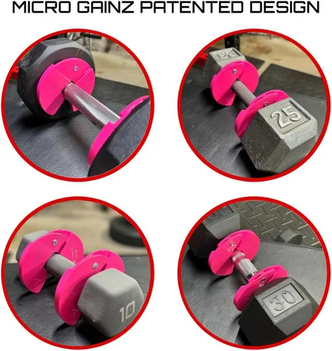 Miniatura 6 de Micro Gainz - Placa fraccional para mancuernas de 1.25lb, ideal para micro cargas, (elige color) juego de 4 placas fraccionales, diseñadas