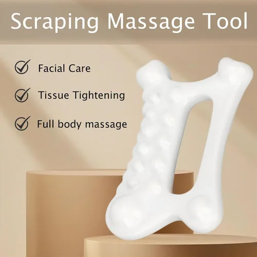 Miniatura 3 de Masaje Gua Sha, tabla de Gua Sha, cerámica reduce la grasa, estática, portátil, placa raspadora de cuerpo completo para mujeres y adultos