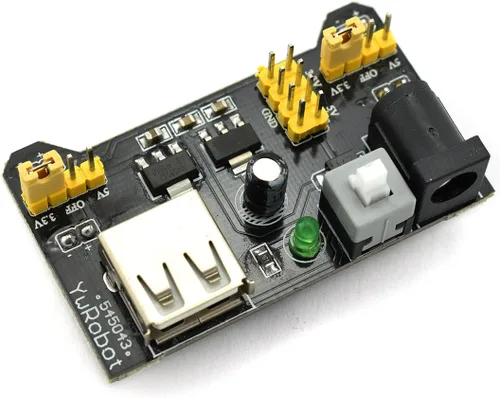 Miniatura 3 de HJ Garden Módulo de fuente de alimentación de componentes electrónicos surtido para Arduino, Raspberry Pi, STM32, UNO, MEGA2560 830P Breadboard +