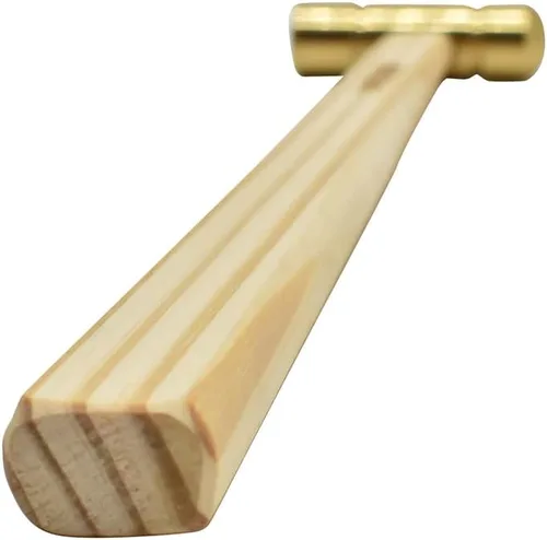 Miniatura 5 de Big Horn 19257 Martillo con mango de madera dura y cabeza de latón macizo, 4 oz
