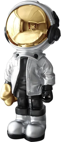 Miniatura 12 de Estatuas de astronauta Dosker, escultura de hombre espacial de poliresina, regalos de arte en azul claro, adorno de figura para decoración