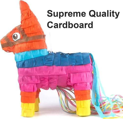 Miniatura 2 de Cinco De Mayo - Piñata de burro para fiesta de cumpleaños infantiles, 2 tamaños, piñatas para diversión, fiesta, taco, suministros para fiestas