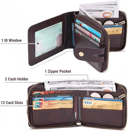Miniatura 2 de ZP-WALLET.., Café, Vintage