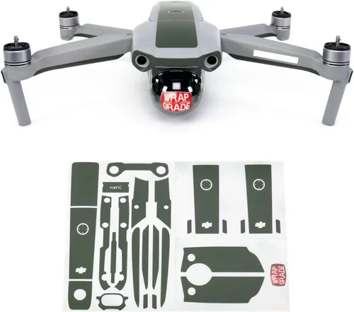 Miniatura 8 de Wrapgrade Skin compatible con DJI Mavic Air 2 Color de acento B (blanco racing)