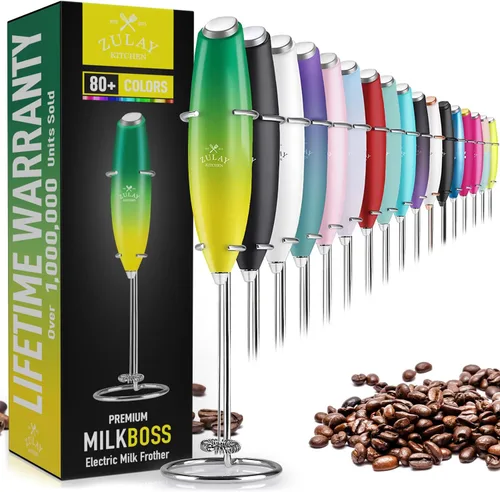 Miniatura 51 de Zulay Kitchen - Batidor eléctrico de mano para café, lattes, capuchinos, matcha y chocolate caliente, mezclador portátil para bebidas, accesorio