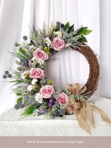 Miniatura 5 de FACINOC Juego de ramos de flores artificiales de rosas artificiales para bricolaje, decoración de despedida de soltera, arreglos florales falsos