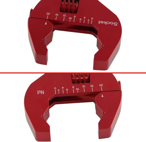 Miniatura 7 de AN3-20 Llave AN compacta ajustable de aluminio Llave universal con mango corto (rojo, AN3-AN20)