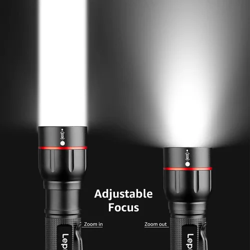 Miniatura 4 de Lepro Linterna LED con clip, linterna LE2050 de alto lúmenes, 5 modos de iluminación, zoomable, impermeable, linternas ligeras para emergencias