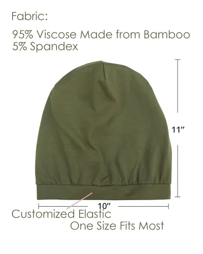 Miniatura 119 de Alnorm - Gorro con forro de satén y suave banda elástica para hombres y mujeres, talla única Se ajusta a la mayoría