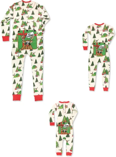 Miniatura 18 de Lazy One - Pijamas navideñas a juego con solapa trasera; para perros, bebés, niños, adolescentes y adultos