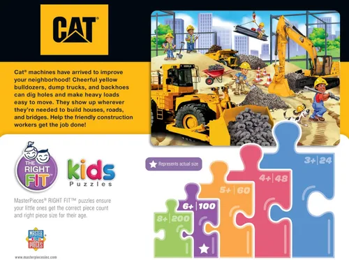 Miniatura 3 de MasterPieces Caterpillar - Building Time - Rompecabezas de 100 piezas