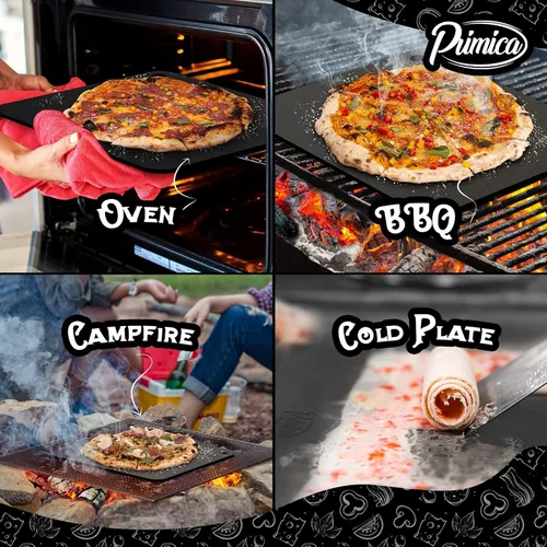 Miniatura 4 de Primica Pizza Steel XL para horno y parrilla, 16 x 13.4 pulgadas, el mejor cambiador de juego de corteza, perfecto para pizza horneada al horno
