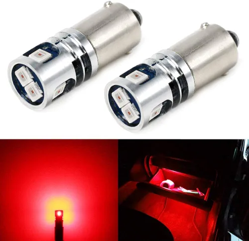 Miniatura 9 de PHINLION BA9S 1889 bombilla LED amarilla ámbar súper brillante 53 57 1895 3893 12929 T4W H5W H10W 12V bombillas LED no polarizadas para lectura