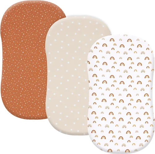 Miniatura 24 de PHF 3 paquetes de sábanas de cuna suaves, sábanas bajeras florales rosa transpirables y cómodas para niñas, ajuste universal sin deslizamiento