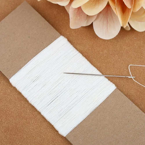 Miniatura 4 de Books by Hand Hilo de lino, calidad de archivo natural sin blanquear y sin encerar, calibre 35/3 de 50 yardas, ideal para encuadernar y coser firmas
