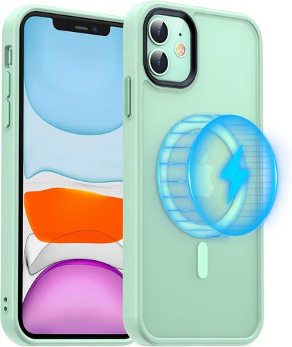Miniatura 11 de Meifigno Funda magnética para iPhone 11, [protección de grado militar y compatible con Magsafe], policarbonato mate translúcido con teclas