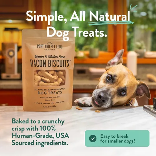 Miniatura 2 de Portland Pet Food Company - Golosinas naturales para perros, variedad de galletas de calabaza y pan de jengibre y tocino para perros, sin granos