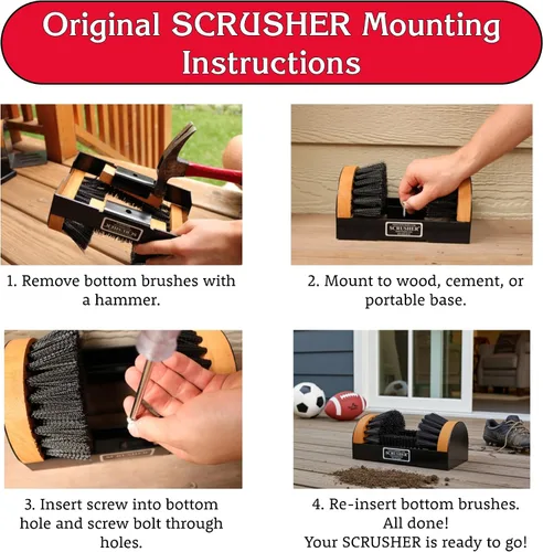 Miniatura 5 de Scrusher Limpiador de Botas y Zapatos - El Cepillo de Botas Original Multiusos de Larga Duración, Negro