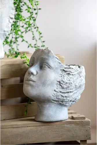 Miniatura 8 de A&B Home Profile Head - Maceta para exteriores, 8 pulgadas, acabado gris