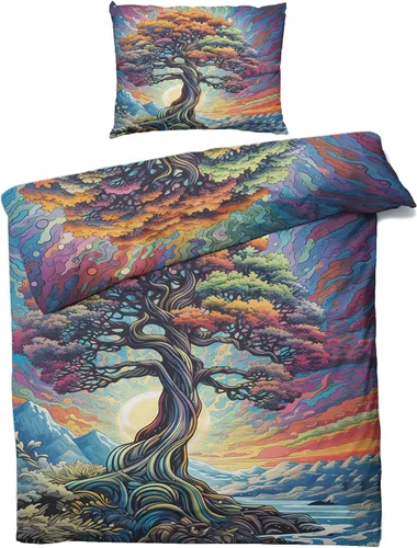 Miniatura 30 de Phoenix Funda de edredón tamaño King Juego de ropa de cama de pájaro de fantasía 3 piezas Funda de edredón con patrón de microfibra suave
